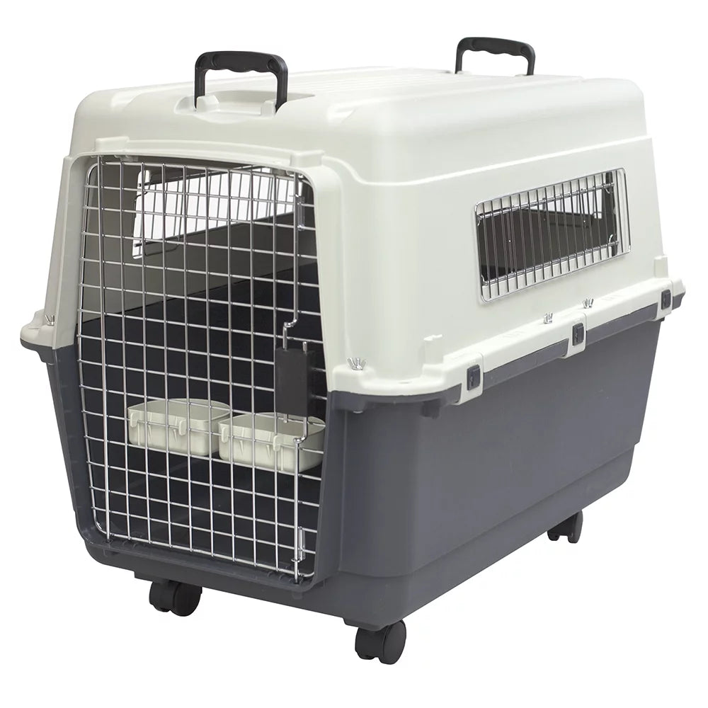 Plastic Dog IATA Airline Approved Kennel Carrier, Large, 1 Piece