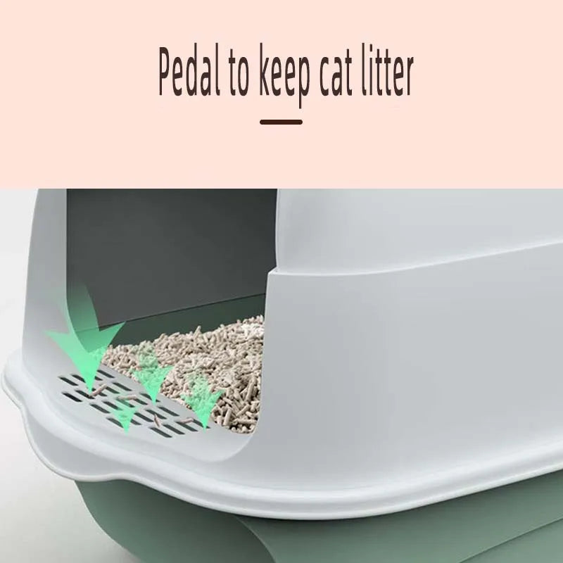 Deodorant Litter Box Cat Tray Fully Enclosed Pet Litter Box Plastic Toilet, Pet Accessories, High Capacity Litter Tray, Cleaning